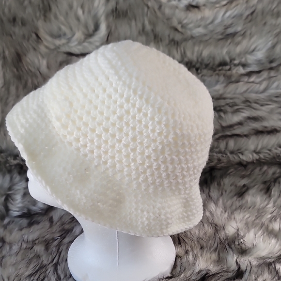 Chic Cream Crochet Bucket Hat - Picture 7 of 15